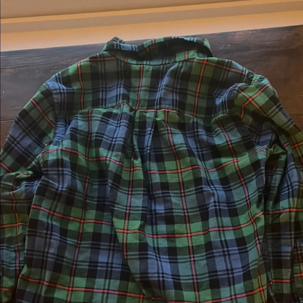 Ralph Lauren Green and Blue Plaid Button Down Shirt